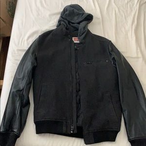 Levi’s hooded Faux Leather Jacket